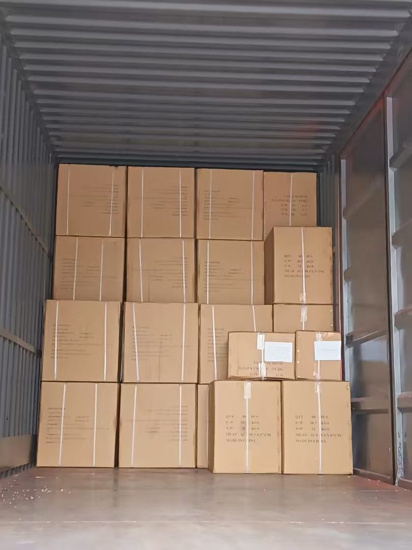 Export cartons arranged for shipment preparation