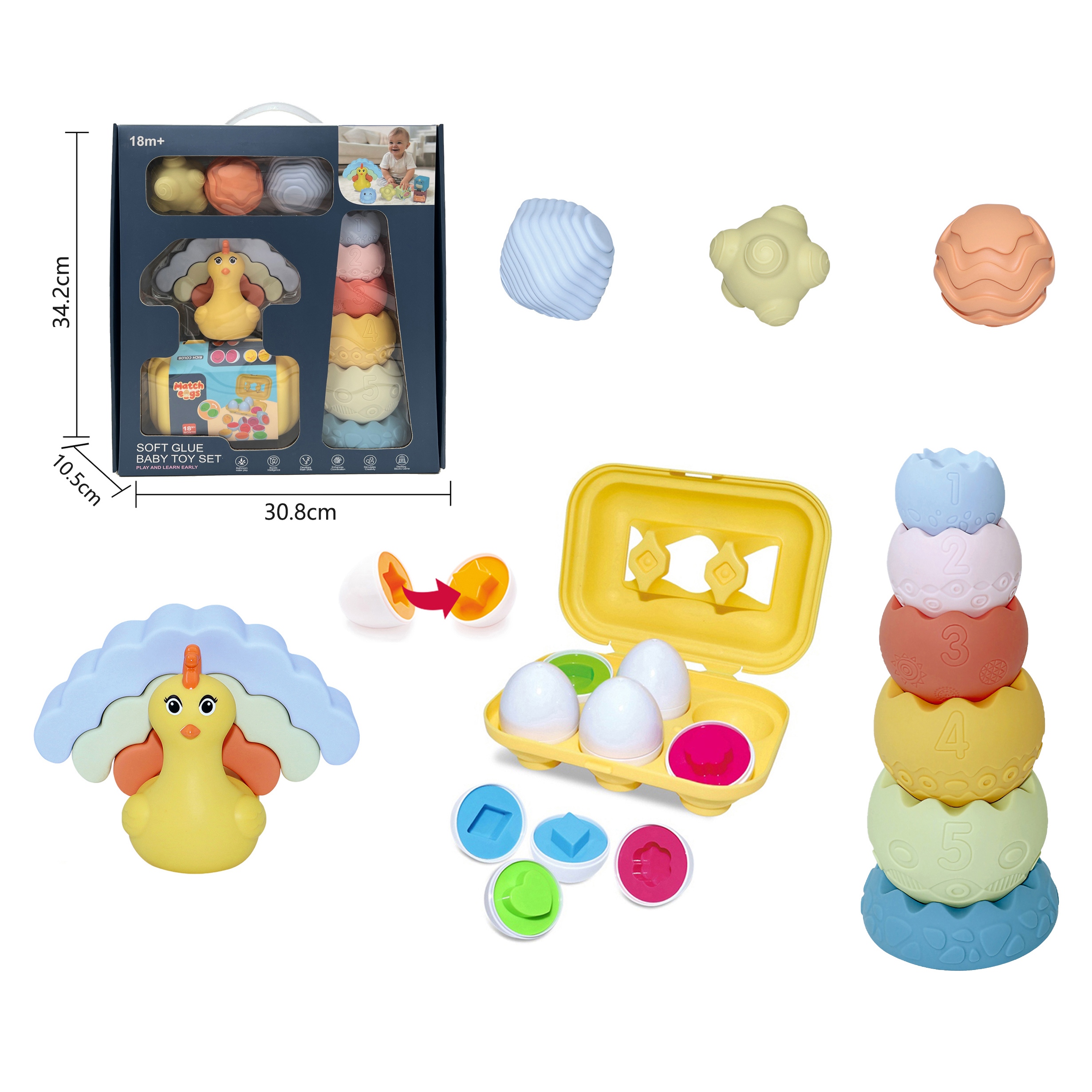 Product image for 4 in 1 soft toys, reference CPS350654