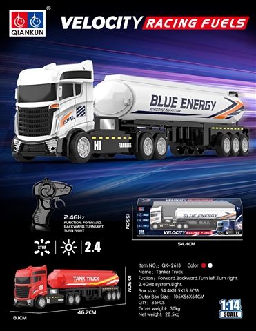 Product image for 1/14 Sitong RC Tractor-Trailer Tank Truck with Lights,..., reference CPS352398