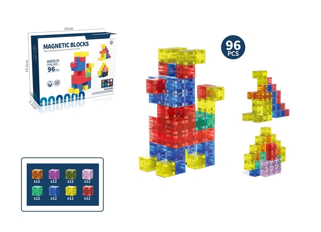 Product image for 96PCS magnetic blocks set, reference LMT302741