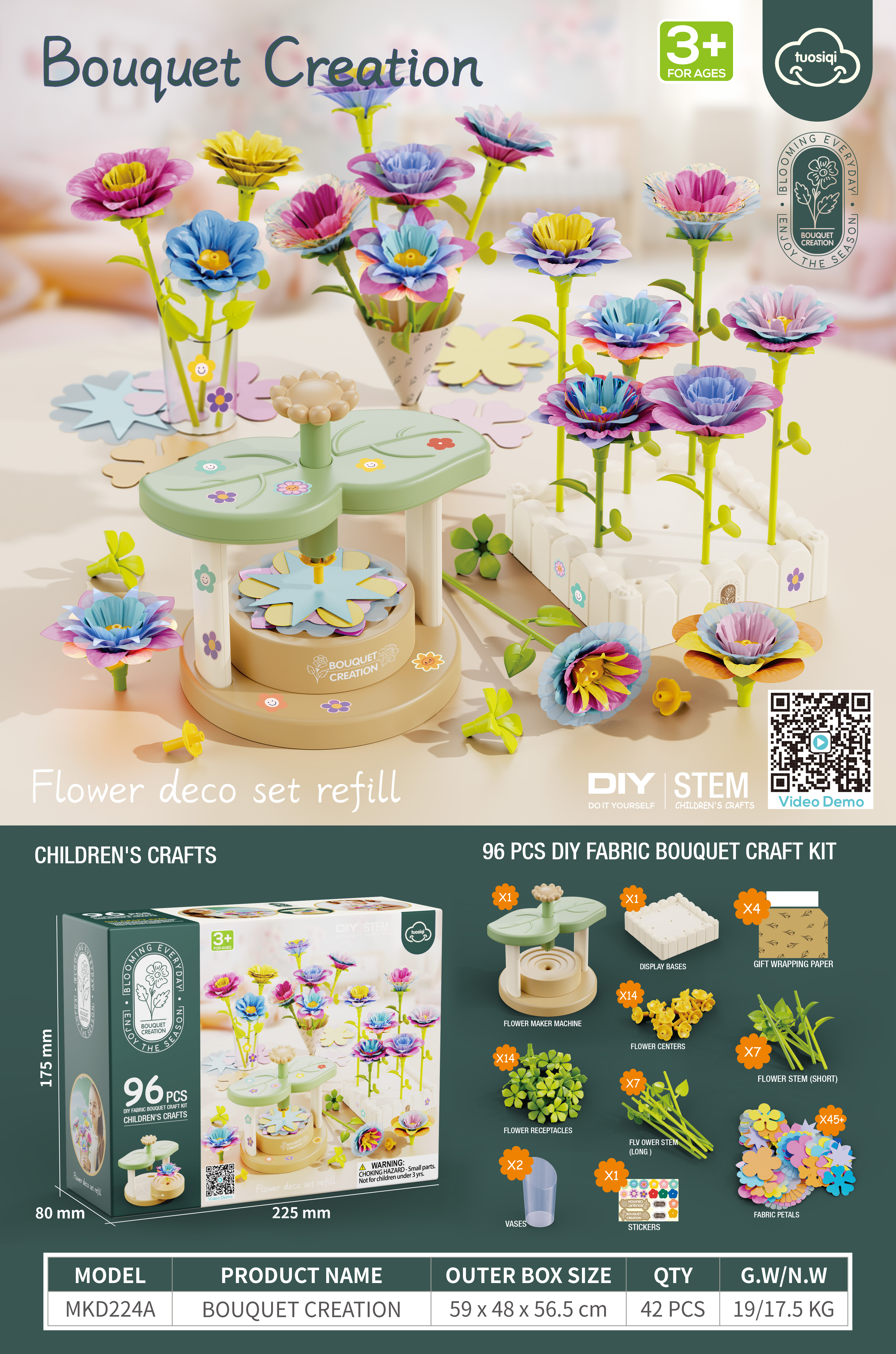 Product image for DIY flower making machine 96PCS (can make 14 flowers, reference LMT335385