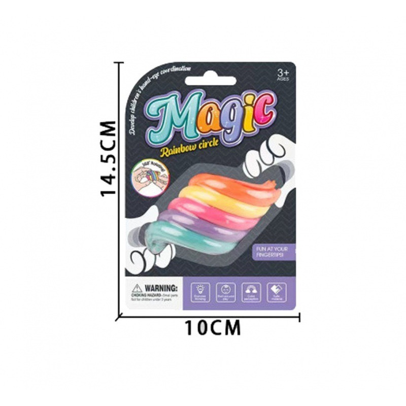 Product image for Rainbow Spinning Ring Stress-Relief Toy(24PCS/BOX), reference LMT349465