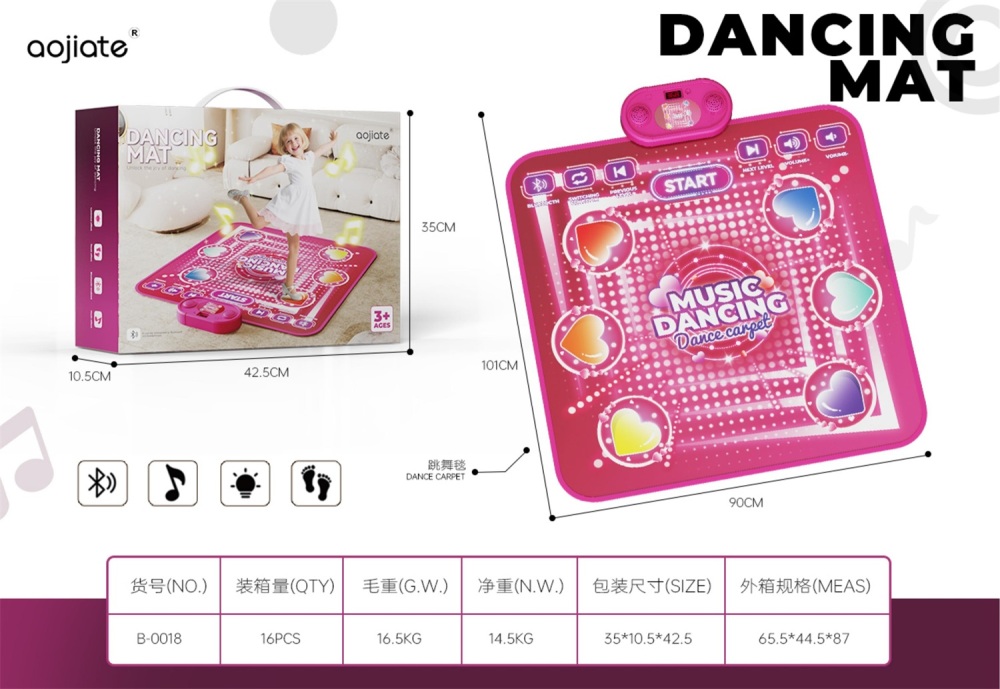 Product image for Bluetooth Music Mat / Dance Mat (Pretend Play Educational Toy), reference LMT350030