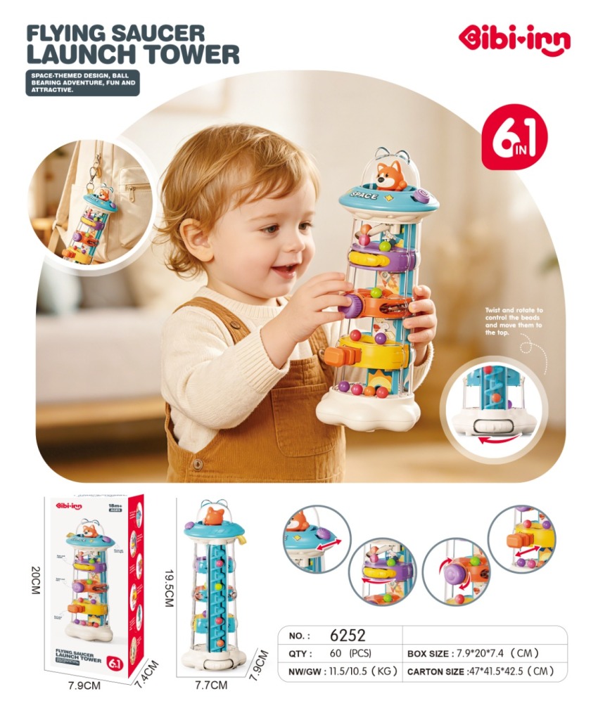 Product image for UFO Flying Disc Launch Tower Challenge Toy, reference LMT350983