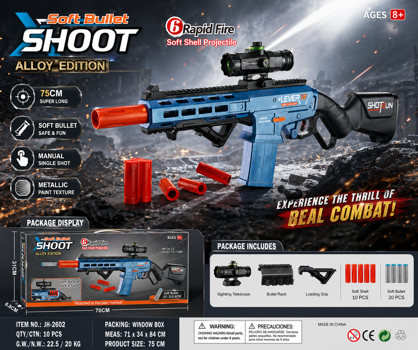 Product image for Soft-Bounce Alloy Edition, 6-Shot(Electroplated Blue), reference LMT352010
