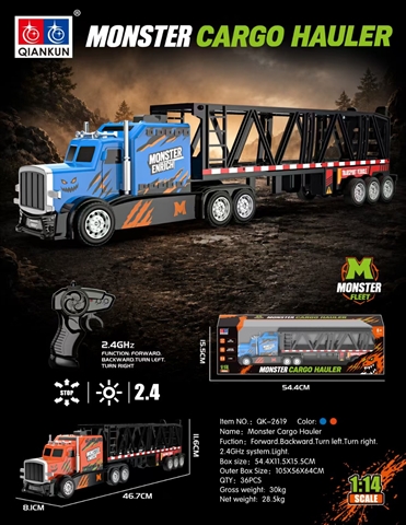 Product image for 1/14 Scale Sitoong RC Tractor-Trailer with Lights, 2.4G,..., reference LMT352392