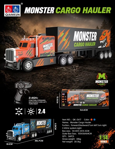 Product image for 1/14 Sitong RC Tractor-Trailer with Lights, 2.4G, Includes..., reference LMT352394