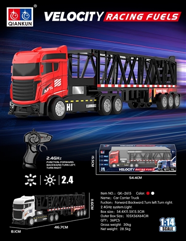 Product image for 1/14 Sitong RC Tractor-Trailer with Lights, 2.4 GHz,..., reference LMT352396
