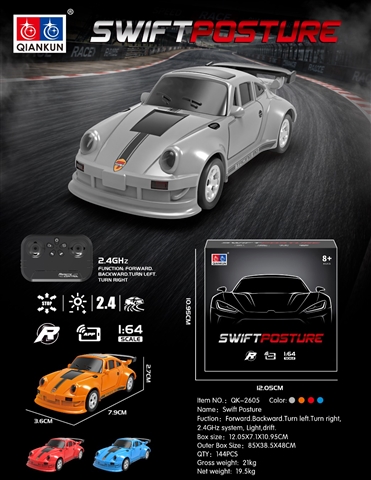Product image for 1/64 4WD Drift Simulation Race Car with Lights, 2.4G,..., reference LMT352402