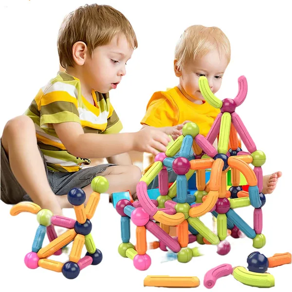 42-Piece 3D Magnetic Sticks and Balls Building Set
