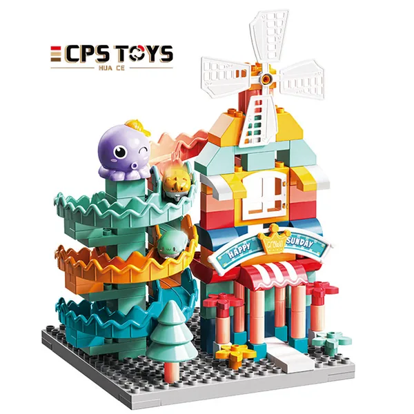 112-Piece Large-Block Octopus Track and Windmill Set