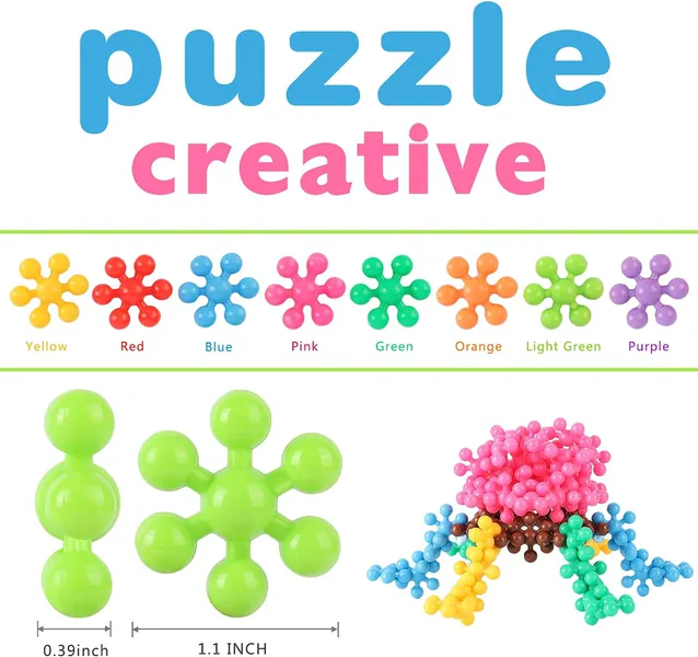 500-600 Piece Snowflake Building Blocks