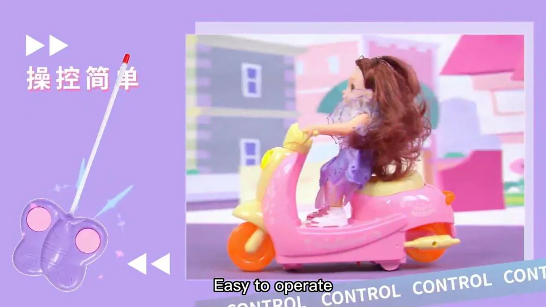 2.4G RC Motorcycle with Doll, Lights and Music