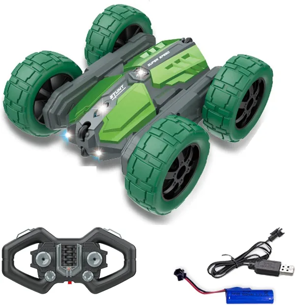 360-Degree Double-Sided RC Stunt Truck with Music and Lights