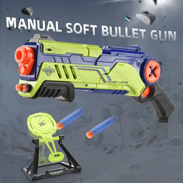 2 in 1 Blaster with Soft Bullet Gun and Splatter Play