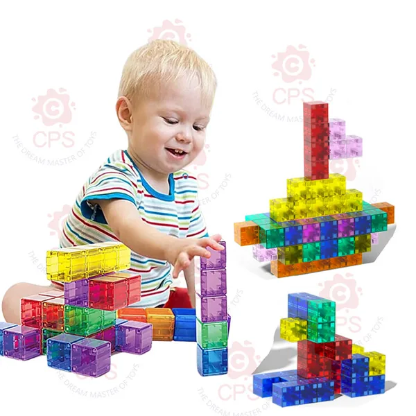 32pcs Digit Blocks Translucent Magnetic Building Set