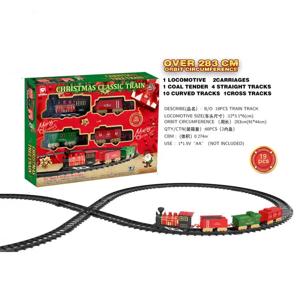 Electric Christmas Train Set with 283 cm Track