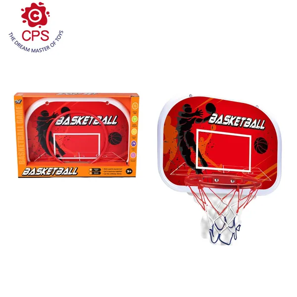 Metal Rim Indoor Outdoor Hanging Basketball Backboard Set with Ball