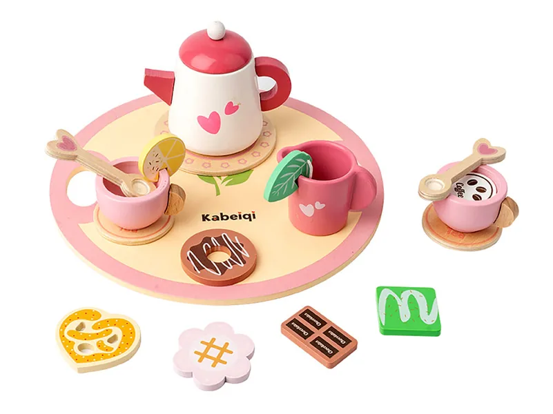 Wooden Pretend Play Afternoon Tea Party Set