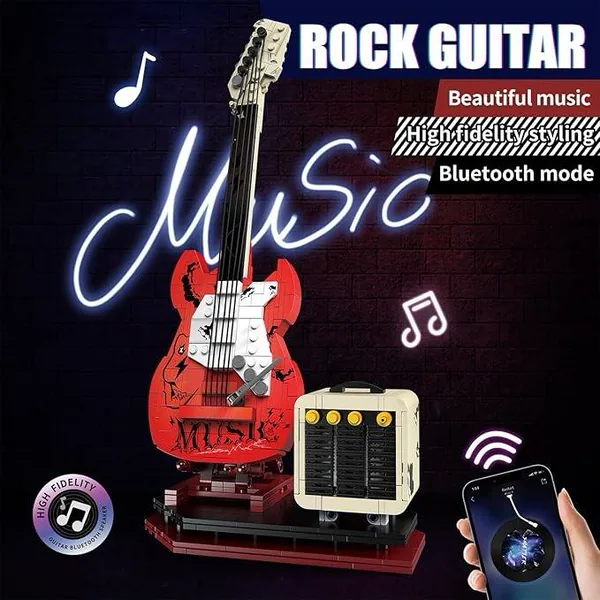 500+ Piece Interactive Musical Guitar Building Set