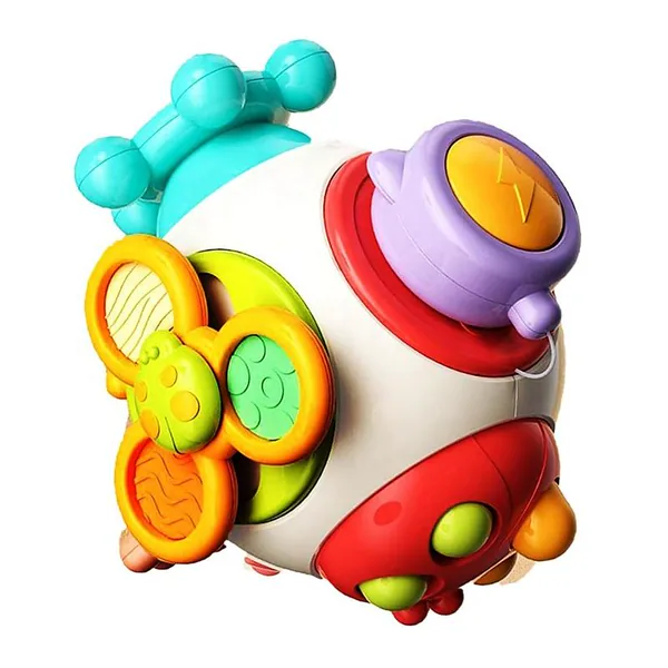 Montessori Baby Sensory Busy Cube Pull String Travel Toy