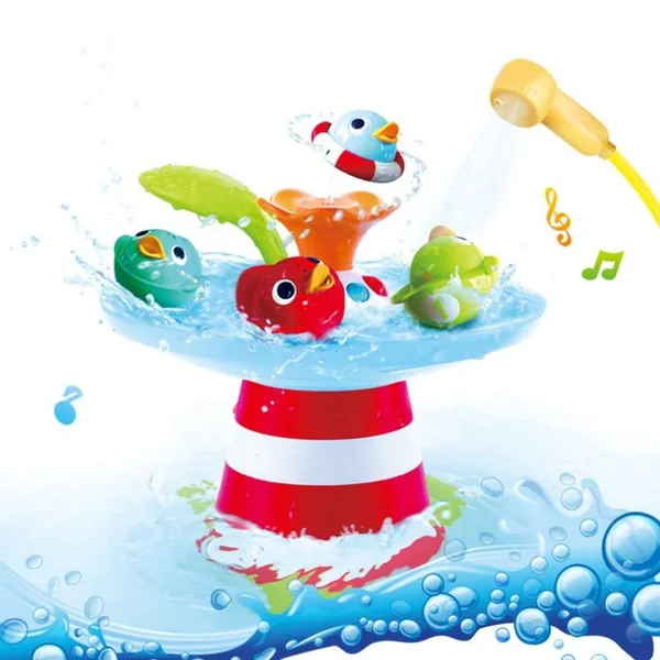 Baby Bath Floating Sprinkler Duck Musical Shower Play Set