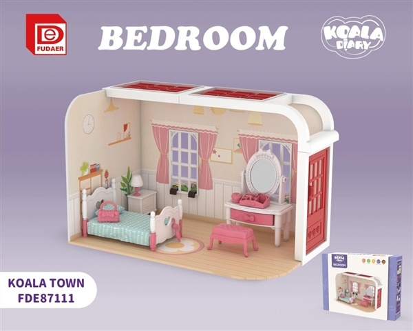 Educational DIY Fun Plastic Furniture Bedroom House Model Toy