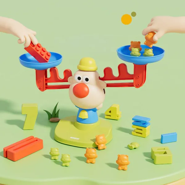 Christmas Gift Reindeer Balance Counting Math Game