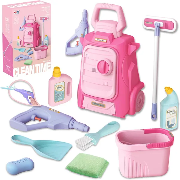 11 PCS Pretend Play Housekeeping Kit House Cleaning Toys
