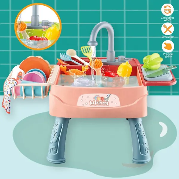 Nice Dishwasher Pretend Play 30PCS Kitchen Water Table Toy