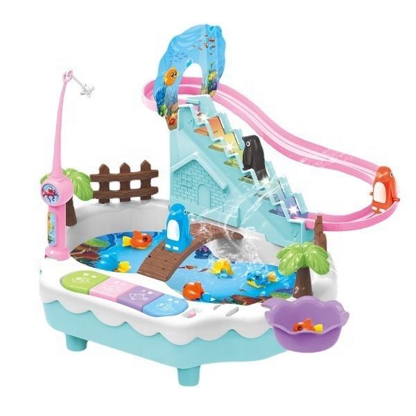 Multi-function Fishing Game with Electric Keyboard and Water Table